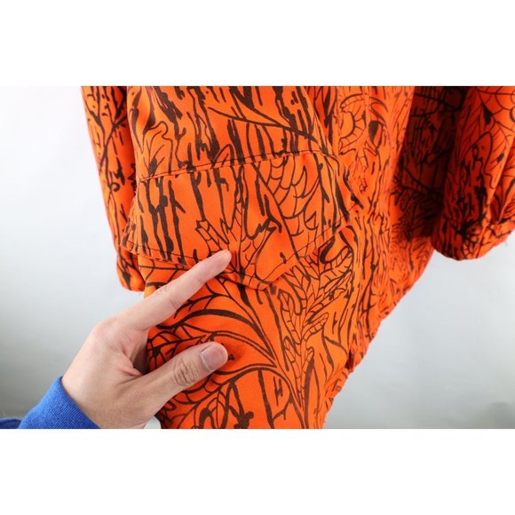 Vintage 90s Smith & Wesson 2XL Insulated Hunting Jacket Blaze Orange Camouflage - Picture 4 of 12